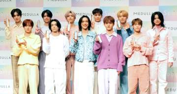 INIが最新シングルのリリースイベント 腰の治療で一部活動不参加発表の田島将吾も参加「回復に向けて頑張るので待っていていただけたら」