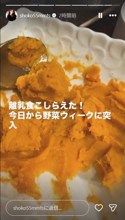 中川翔子Instagramストーリーズより