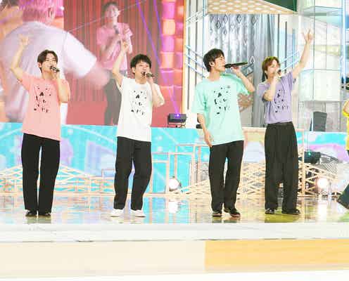二宮和也・中丸雄一・山田涼介・菊池風磨「Happiness」歌唱「24時間テレビ45」スタート “チャリTシャツ早着替え”披露も