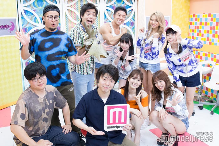 (前列左から)関町知弘、田所仁、妹田佳奈子、野々宮ミカ(後列左から)石山大輔、藤田裕樹、なかやまきんに君、相良朱音、ゆきぽよ、三田寺理紗(C)モデルプレス