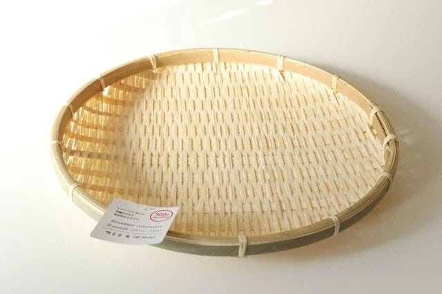 ダイソー　竹ざる　丸（約33cm）　パッケージ