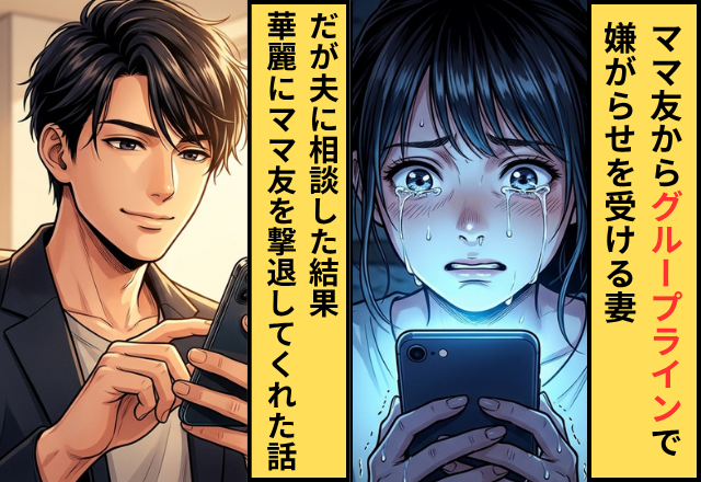 欠席した私をグループLINEで晒すママ友。しかし⇒夫の“冷静すぎる返信”でママ友が凍りつき…！？