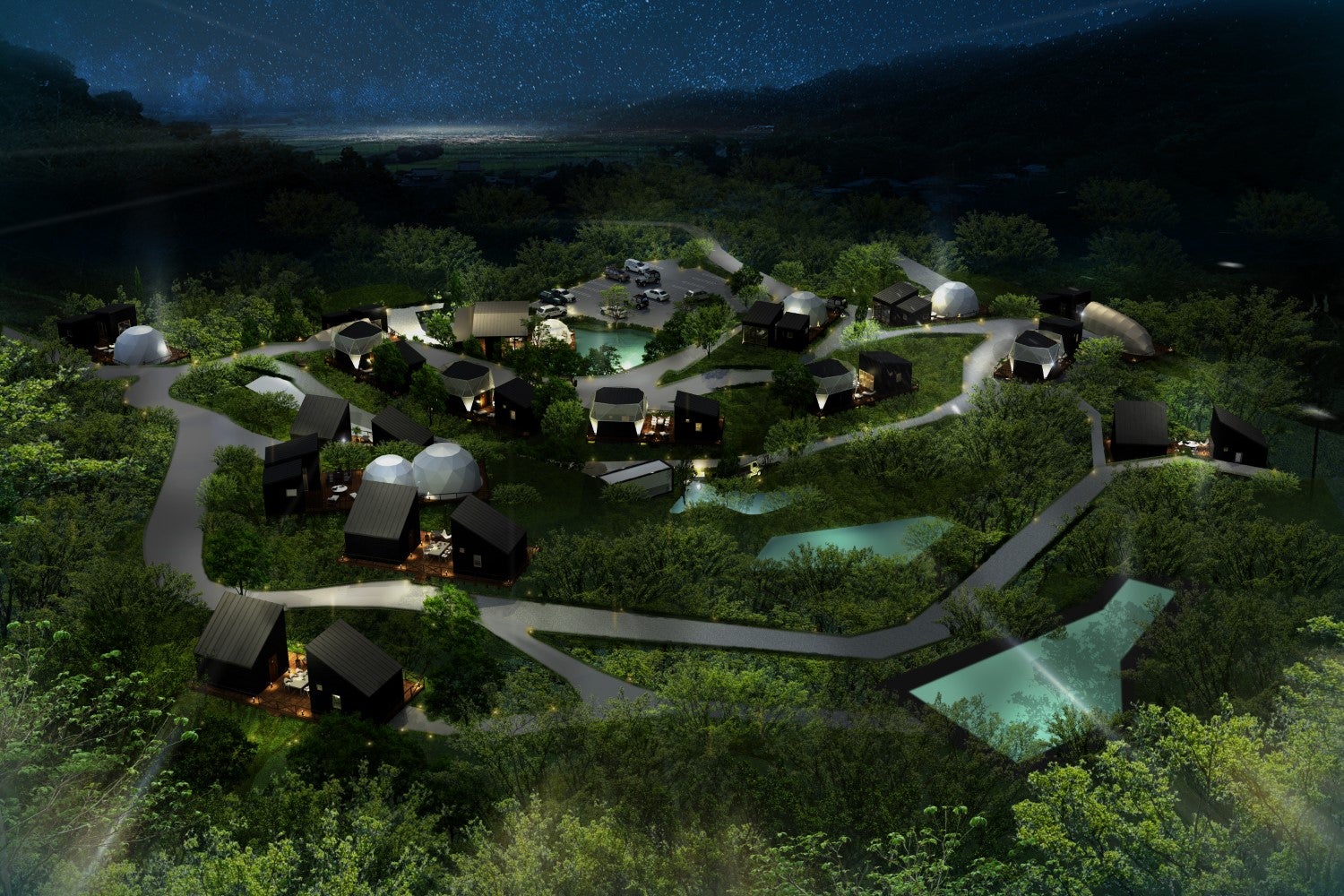 グランピングヒルズ アウラテラス茨城／画像提供：マリントピアリゾート