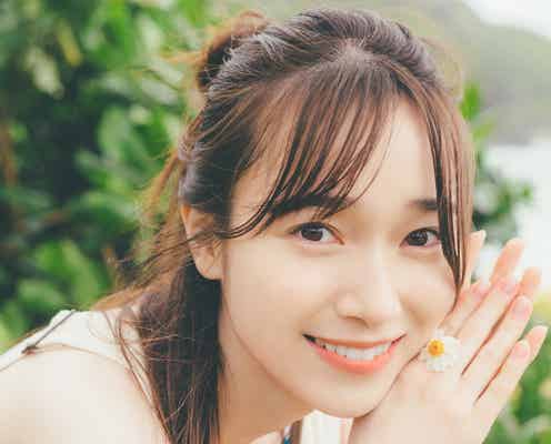 櫻坂46守屋麗奈、チラリのぞくビキニにドキッ 1st写真集「笑顔のグー、チョキ、パー」先行カット第7弾