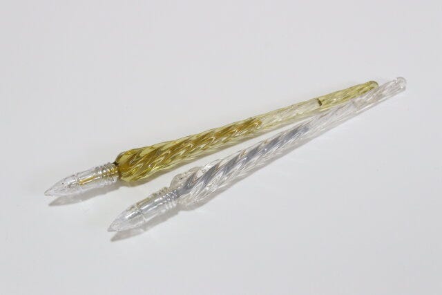 金属色ガラス風ボールペン