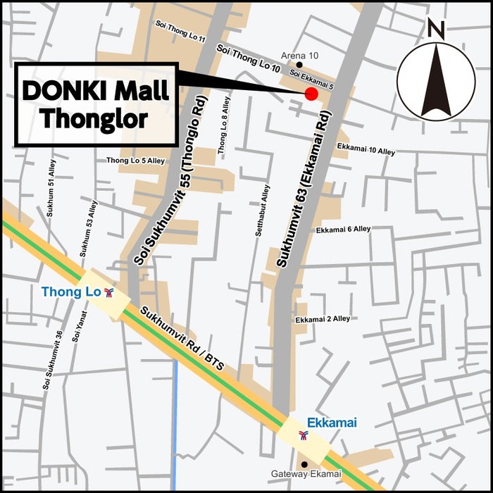 DONKI Mall Thonglor地図／画像提供：ドンキホーテホールディングス