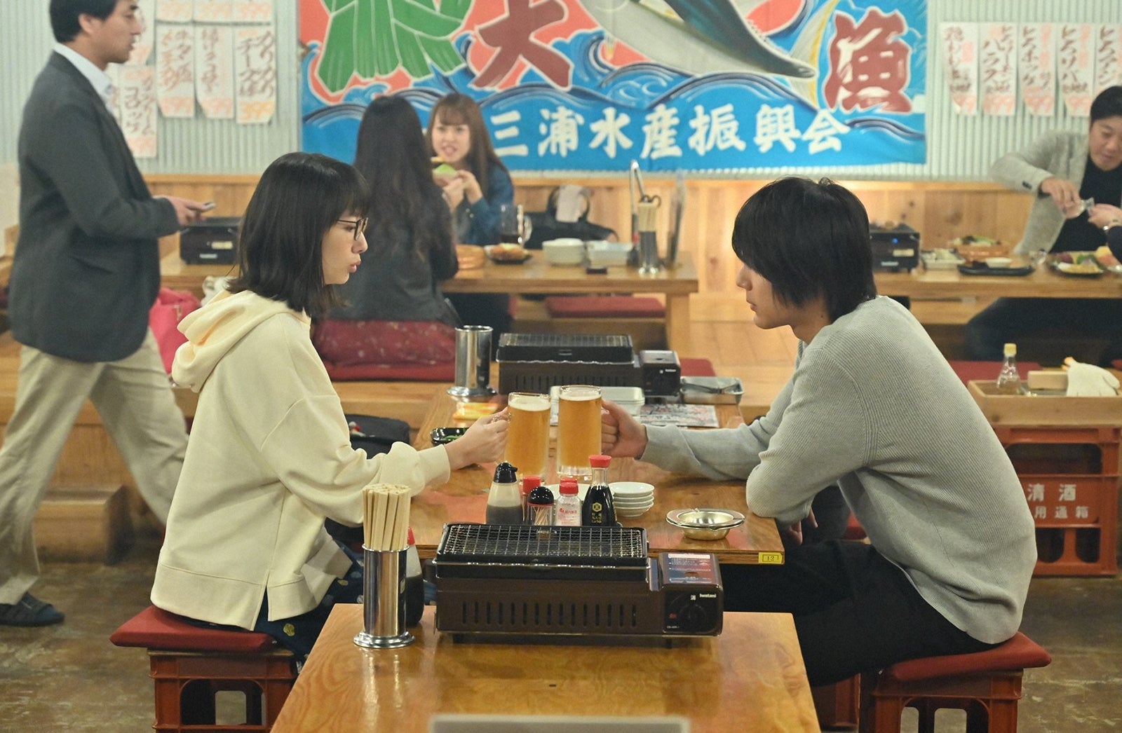 波瑠、中川大志／「G線上のあなたと私」第3話より（C）TBS