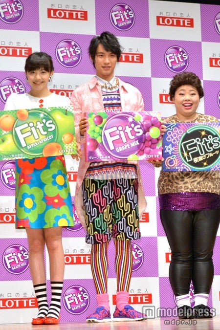 左から：松井愛莉、福士蒼汰、渡辺直美