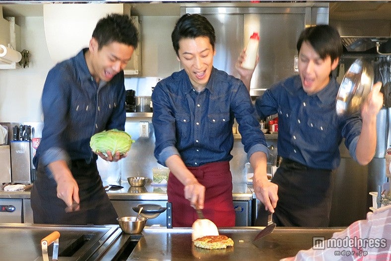 お好みやきを作りながらanコール