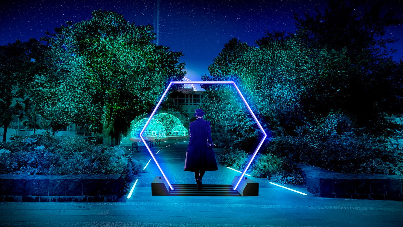 ヨルノヨ-YOKOHAMA CROSS NIGHT ILLUMINATION-／画像提供：横浜市