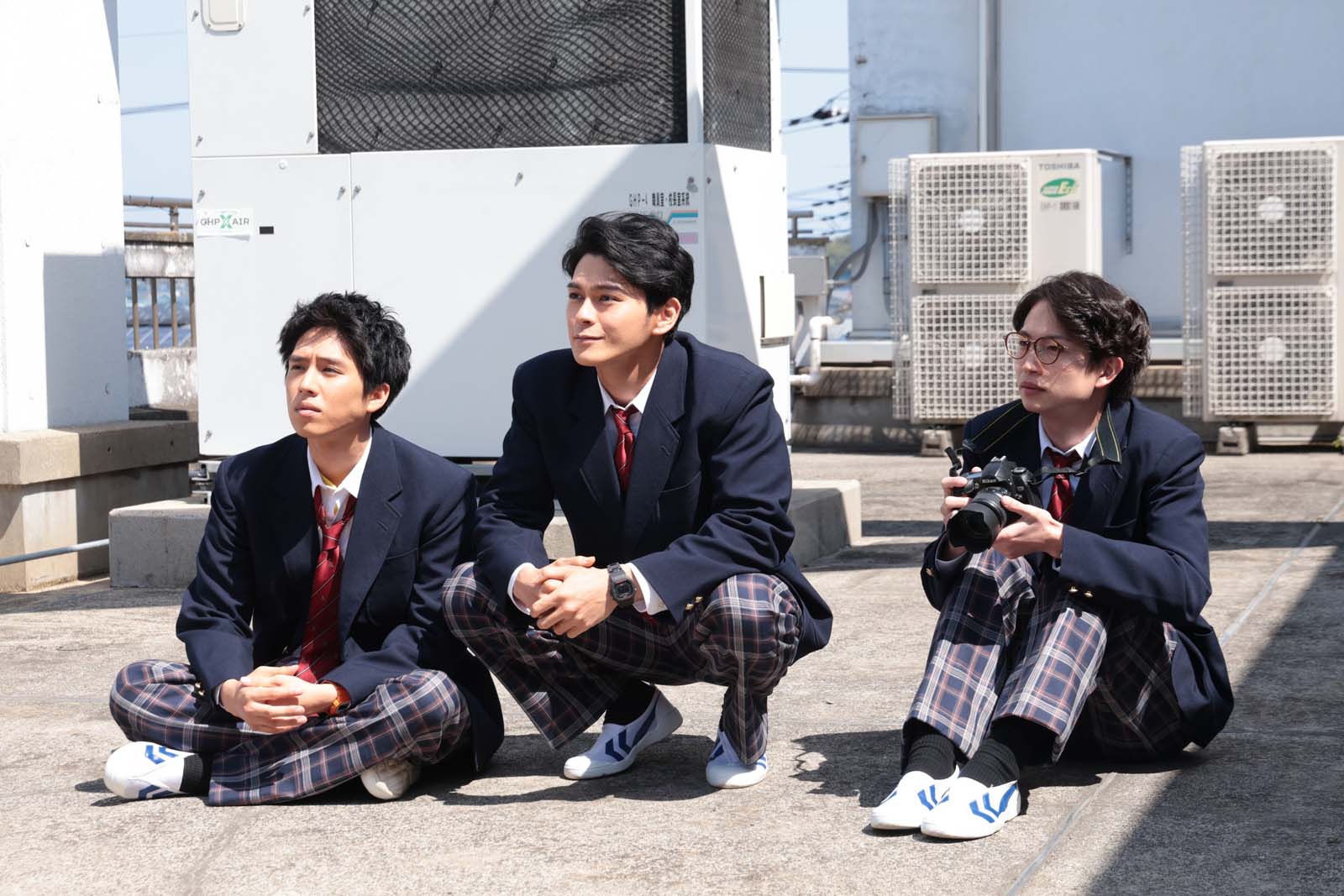 （左から）坂東龍汰、眞栄田郷敦、綱啓永「366日」第4話より（C）フジテレビ