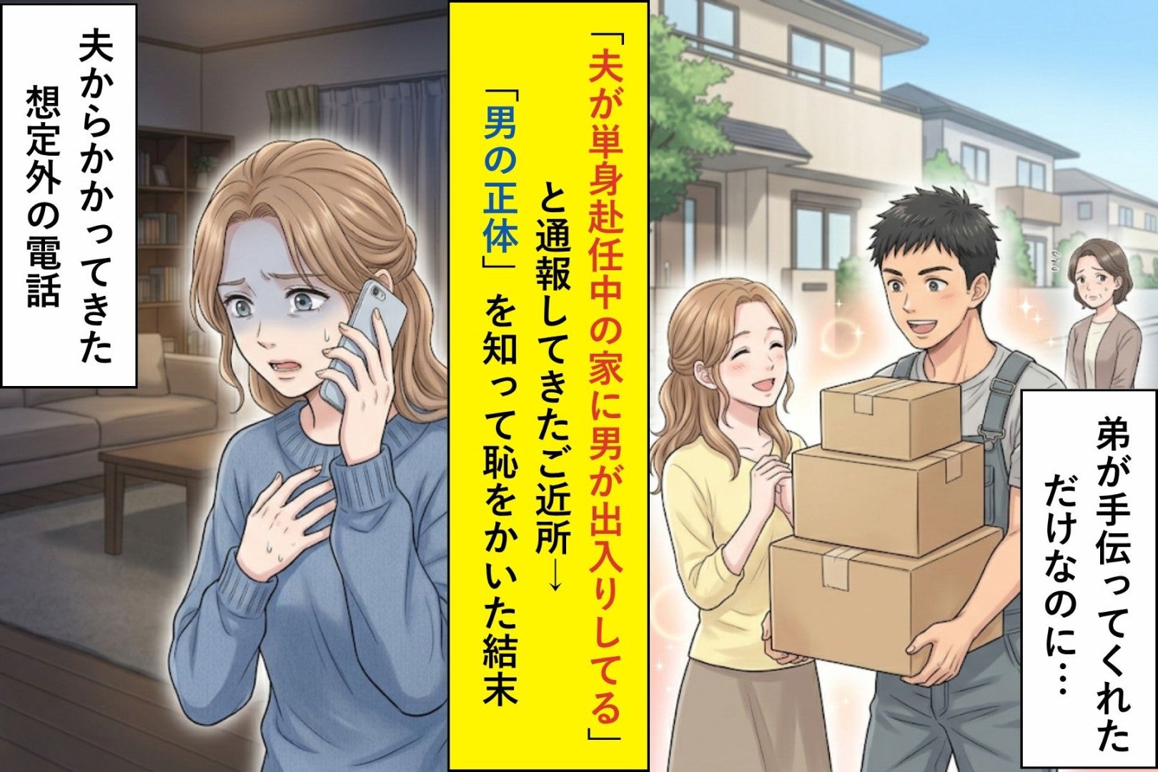 「夫が単身赴任中の家に男が出入りしてる」と通報してきたご近所→「男の正体」を知って恥をかいた結末