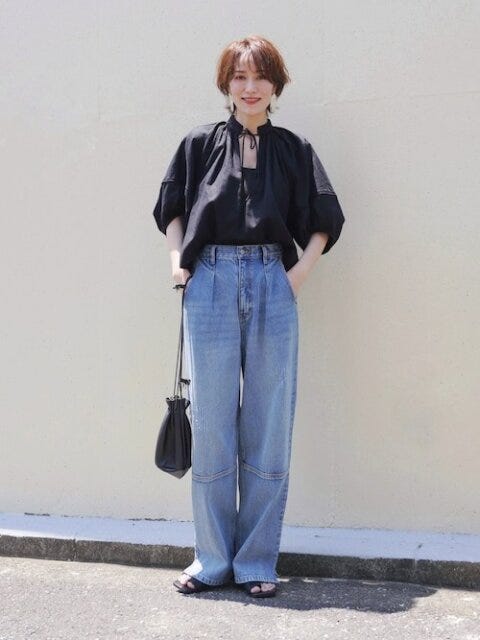 デニム　コーデ　夏