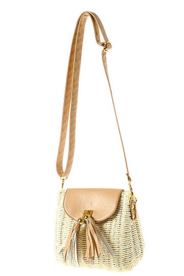 タッセル付かごショルダーバッグ「fifth」1,995円（税抜）