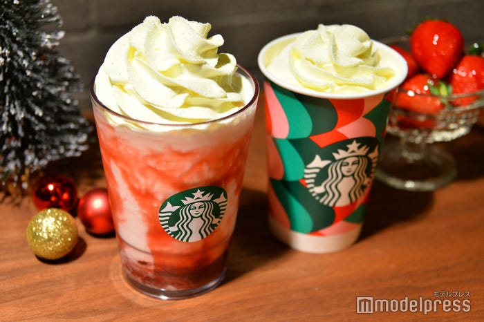 メリーベリー ストロベリー フラペチーノ、メリーベリー ストロベリー ミルク(C)モデルプレス