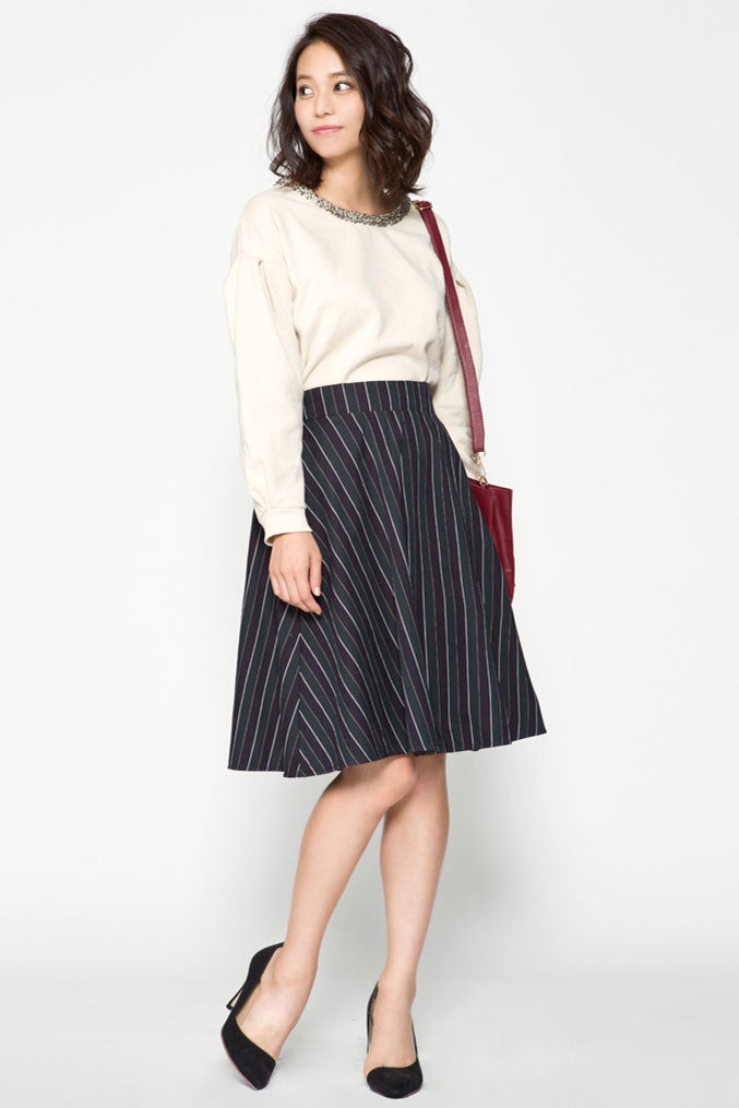 ストライプフレアスカート「riana」4,250円（税込）／画像提供：DEPARTMENT