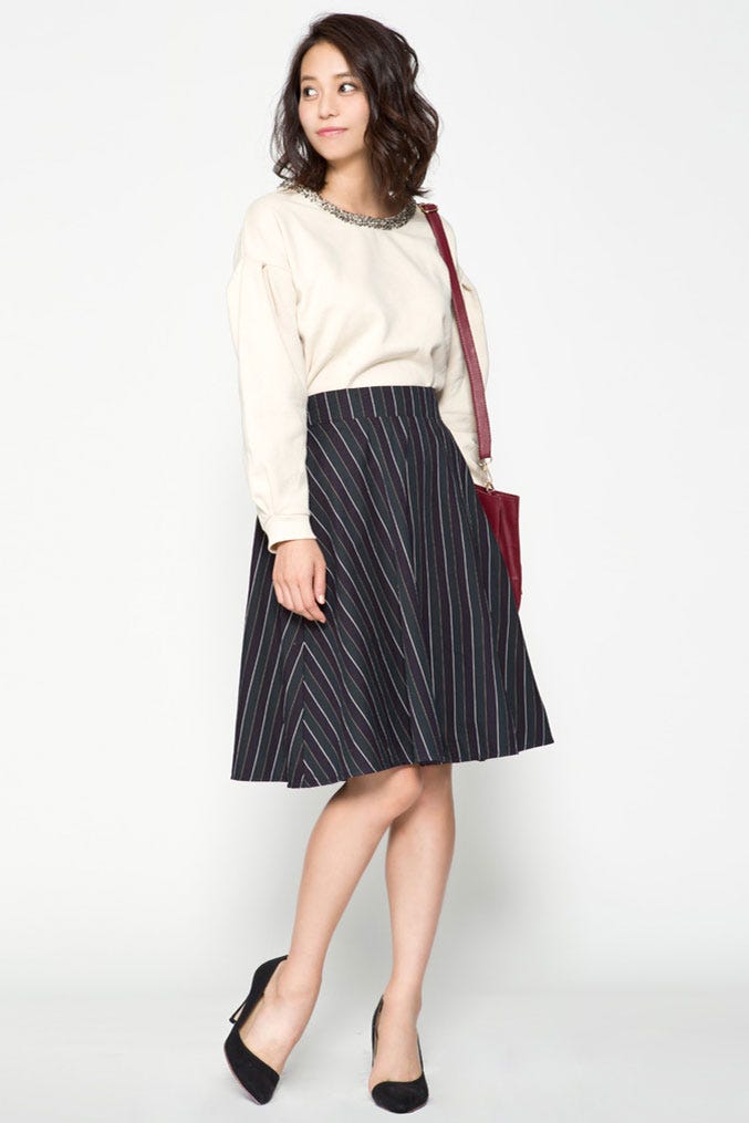 ストライプフレアスカート「riana」4,250円(税込)/画像提供:DEPARTMENT