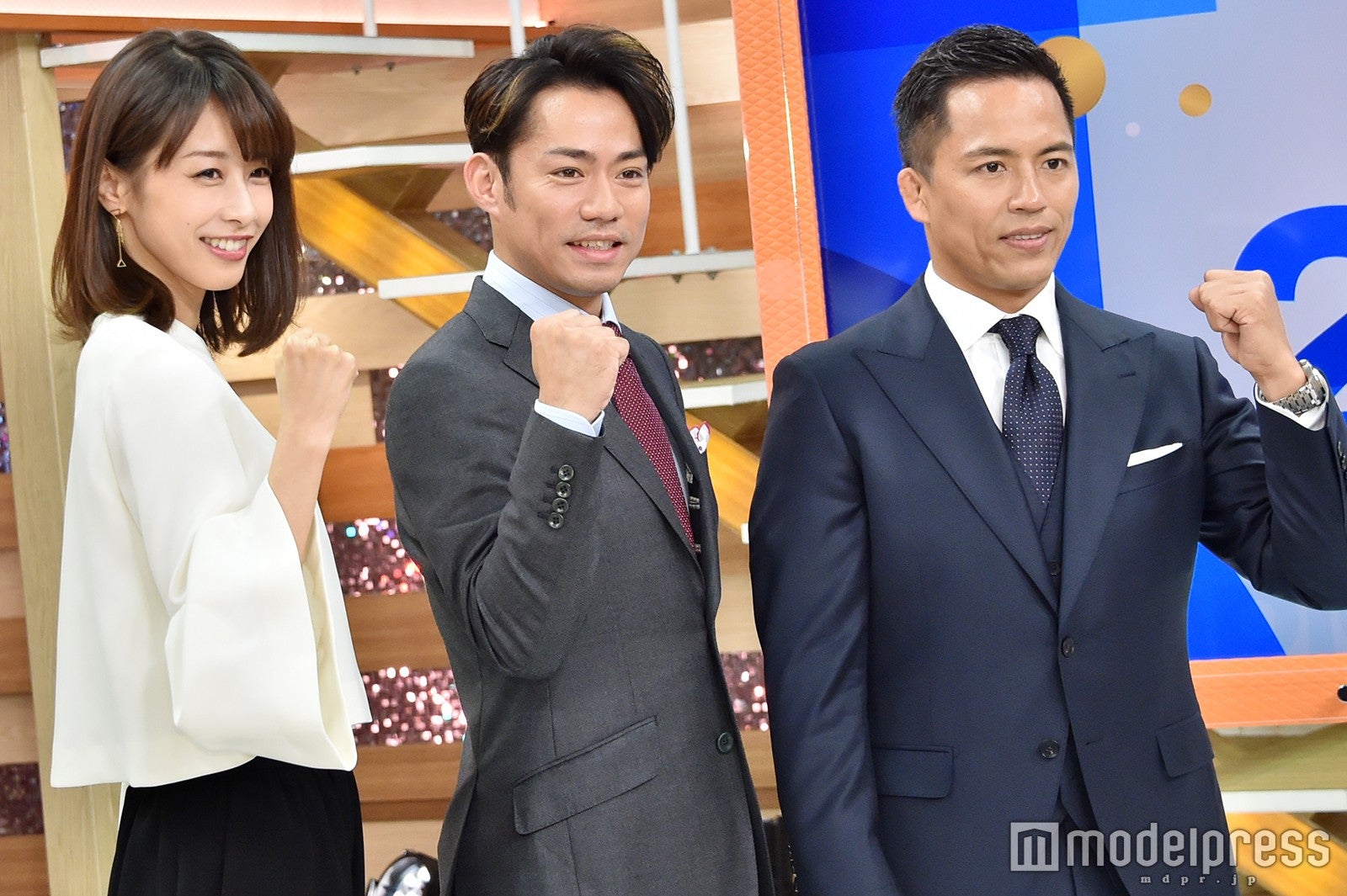 加藤綾子、高橋大輔氏、野村忠宏氏 （C）モデルプレス