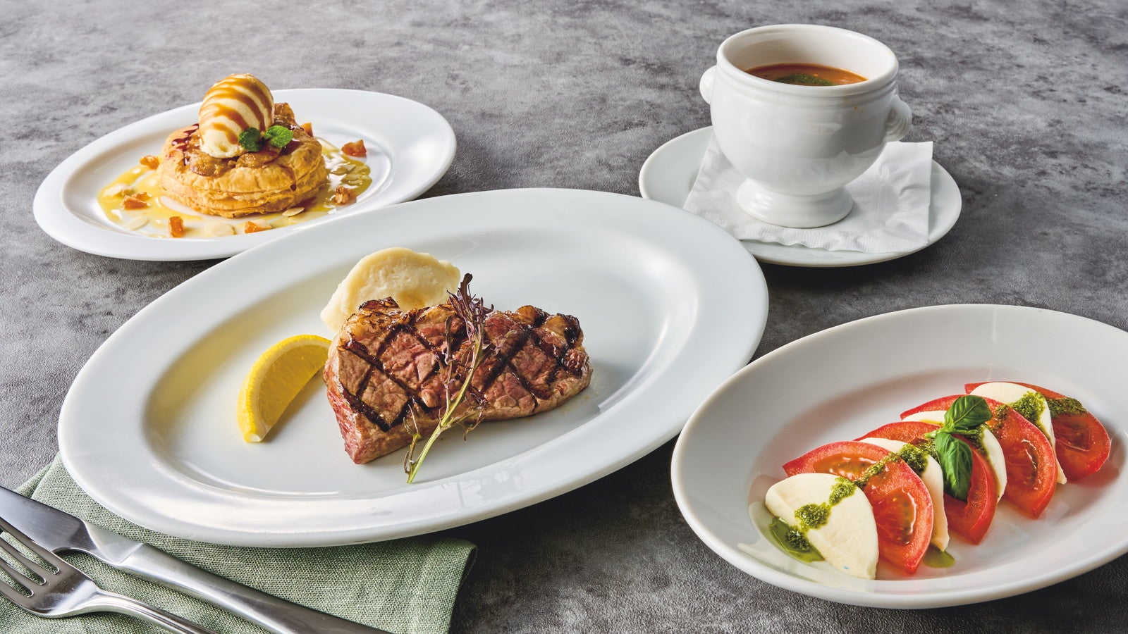 パークサイド・グリル プリフィックスコース／画像提供：ユニバーサル・スタジオ・ジャパン