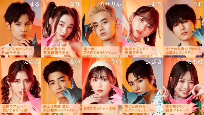(上段左から)中村榛、新野尾七奈、能勢倫、加藤栞、高橋璃央(下段左から)新音、大久保琉唯、三原羽衣、鈴々木響、高鶴桃羽(C)AbemaTV, Inc.