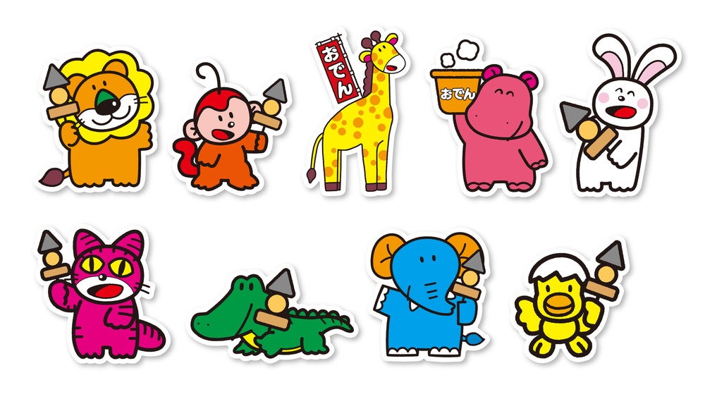 ダイカットステッカー （イラスト）：各330円／提供画像