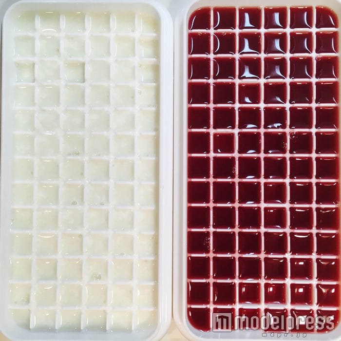 製氷機の型に流して/画像提供:柏原歩