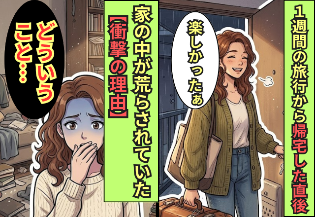 1週間の旅行を満喫。だが帰宅した直後⇒「どういうこと」家の中が荒らされていた【衝撃の理由】