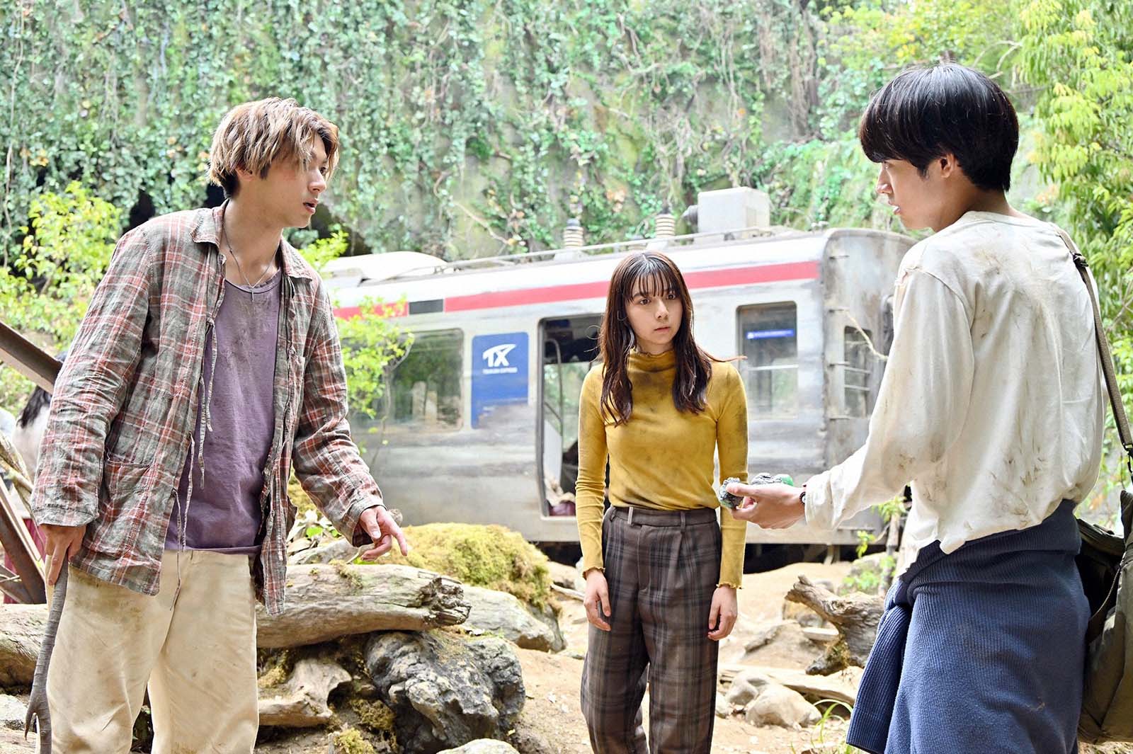 山田裕貴、上白石萌歌、赤楚衛二「ペンディングトレイン―８時２３分、明日　君と」第8話より（C）TBS