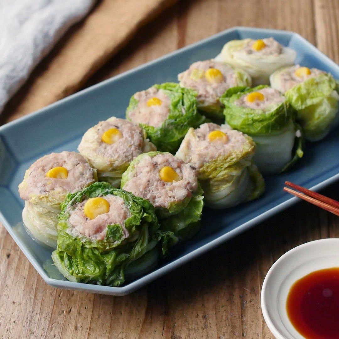 レンジで簡単。シャキうま白菜しゅうまい