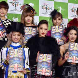Happiness（前列左から）YURINO、藤井夏恋、川本璃（後列左から）須田アンナ、MIYUU、SAYAKA、楓（C）モデルプレス