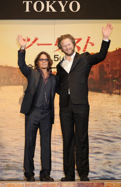 ジョニー・デップ、フロリアン・ヘンケル・フォン・ドナースマルク監督(『ツーリスト』ジャパンプレミア レッドカーペットイベント)