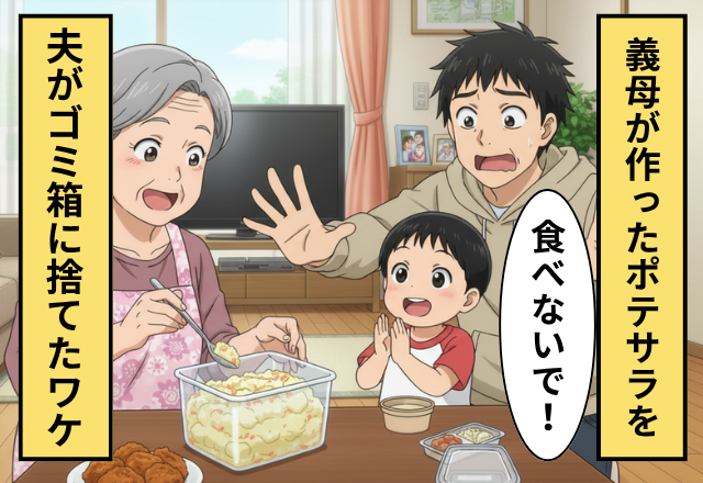 孫にポテサラを作ってあげた義母！？だが直後「食べないで！」夫がポテサラを”ゴミ箱”に捨てたワケ
