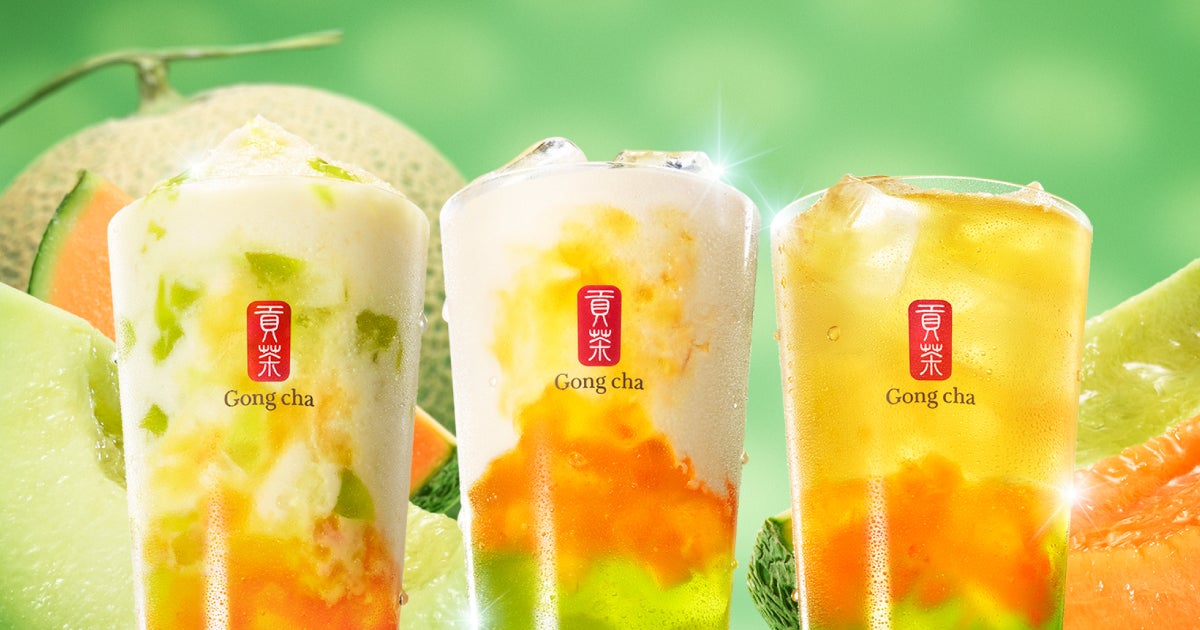 ゴンチャ新作デザートティー「メロンメロン」シリーズ3種、3月27日から 芳醇なジューシーさ広がる