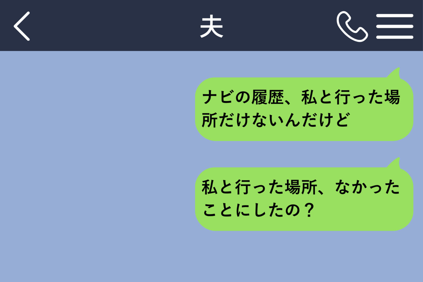 夫の車のナビで、私と行った場所だけが履歴から消えていた話