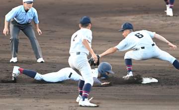 甲子園で今大会から導入のビデオ検証が初実施 有明が要求も、判定覆らず 1点差の七回2死から二盗も判定アウト