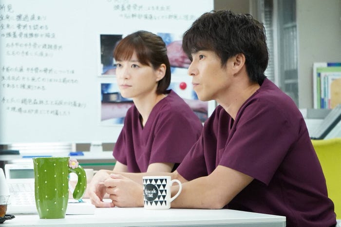 上野樹里、中尾明慶「監察医 朝顔」第8話より(C)フジテレビ