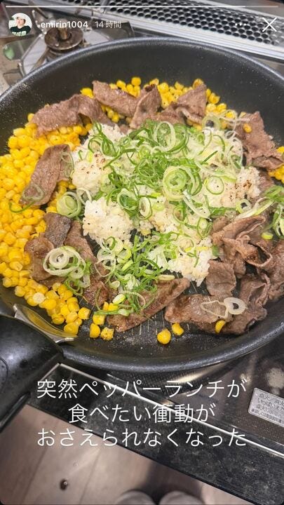 エミリンInstagramストーリーズより