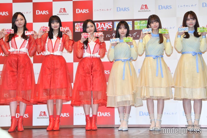 (左から)梅澤美波、遠藤さくら、井上和、与田祐希、菅原咲月、田村真佑(C)モデルプレス