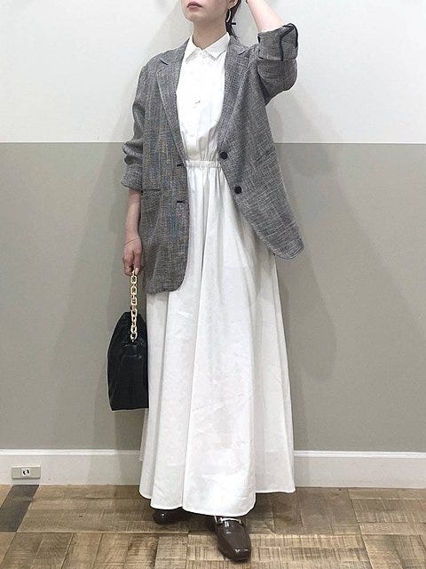 シャツワンピース コーデ シャツワンピースコーデ3