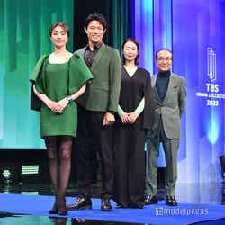 『TBS DRAMA COLLECTION 2023 Autumn！！』に出席した（左から）井川遥、鈴木亮平、黒木華、小日向文世（C）モデルプレス