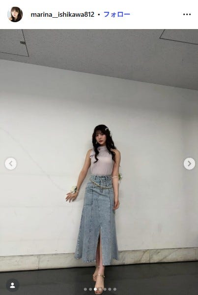 石川満里奈Instagramより