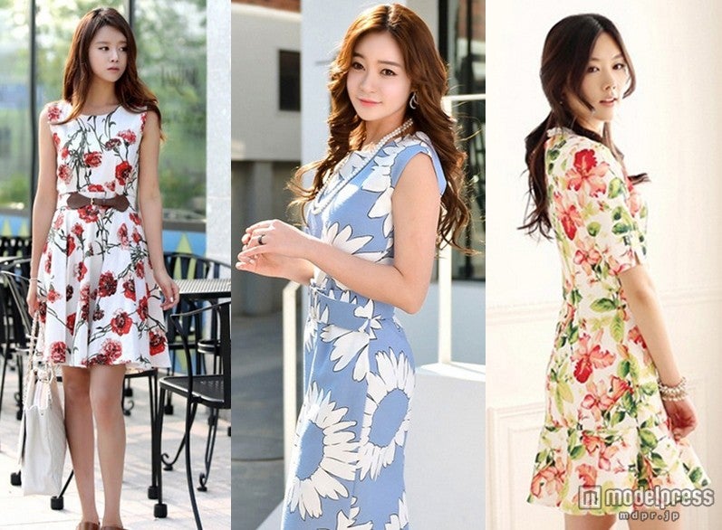 大人可愛いフラワーワンピで彼ウケもバッチリ