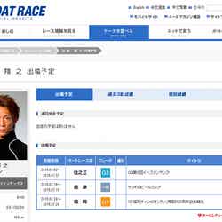 ボートレーサー・後藤翔之選手／BOAT RACE オフィシャルwebより