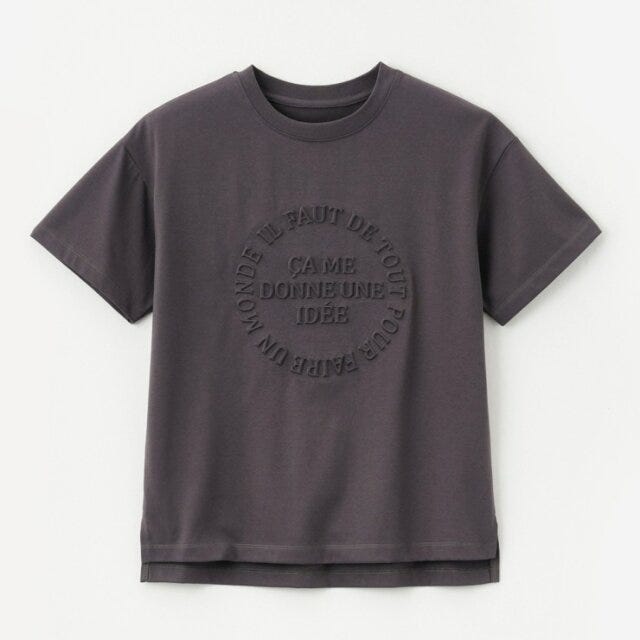 しまむら サークルエンボスロゴTシャツ しまむらのサークルエンボスロゴTシャツ