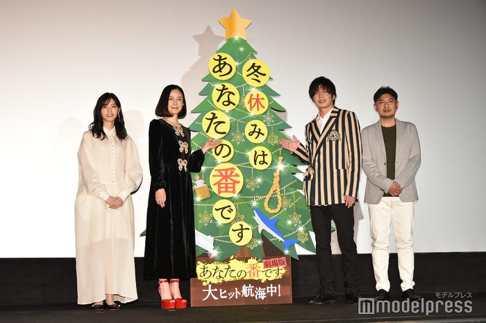 (左から)西野七瀬、原田知世、田中圭、佐久間紀佳監督(C)モデルプレス