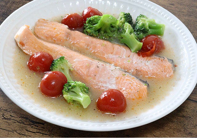 アクアパッツァの素　キューピー　鮭　完成