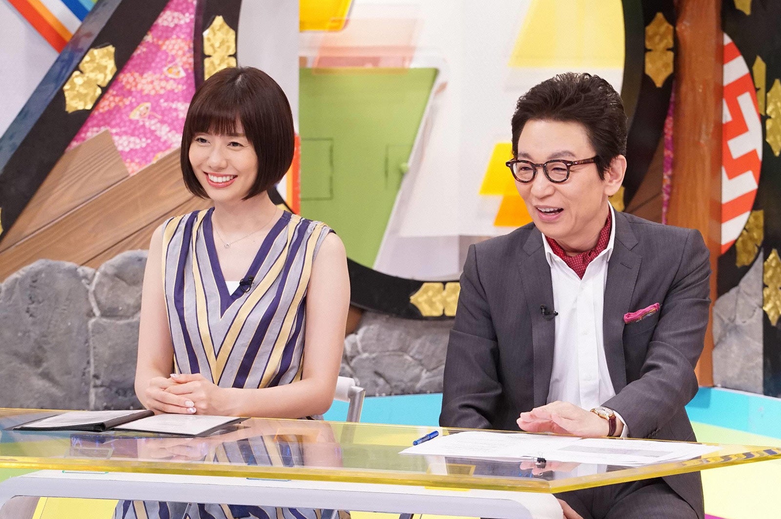 山崎夕貴アナウンサー、古舘伊知郎 （C）フジテレビ