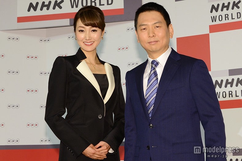 NHKワールドTV新番組「NEWSROOM TOKYO」／（左から）渋谷亜紀、別府正一郎