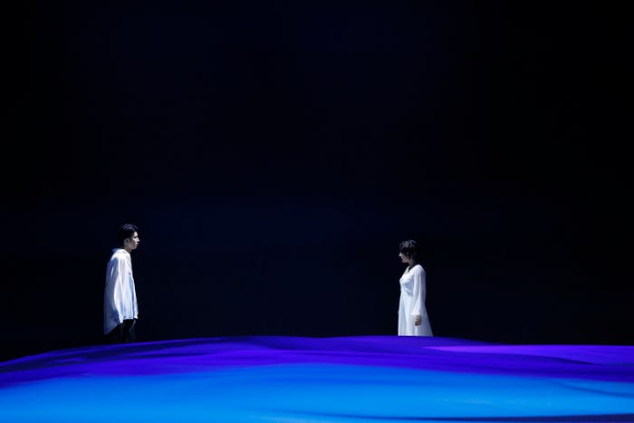 長谷川慎、北乃きい/舞台「ロミオ&ジュリエット」ゲネプロより(C)ロミオ&ジュリエット製作委員会