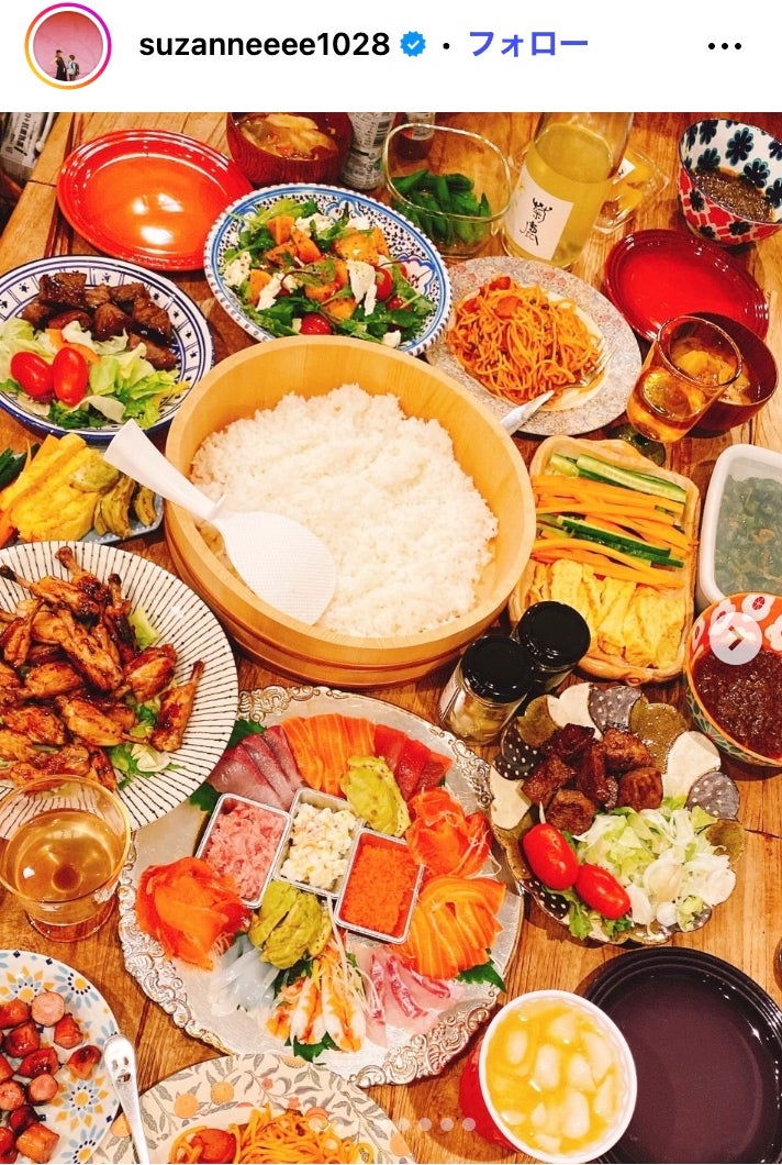 スザンヌ　Instagramより